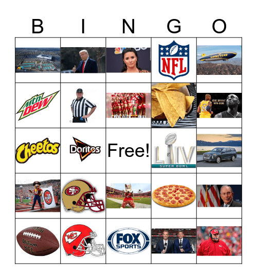 Super Bowl 2020 Bingo Card