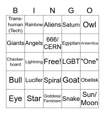I!!uminatti Bingo Card