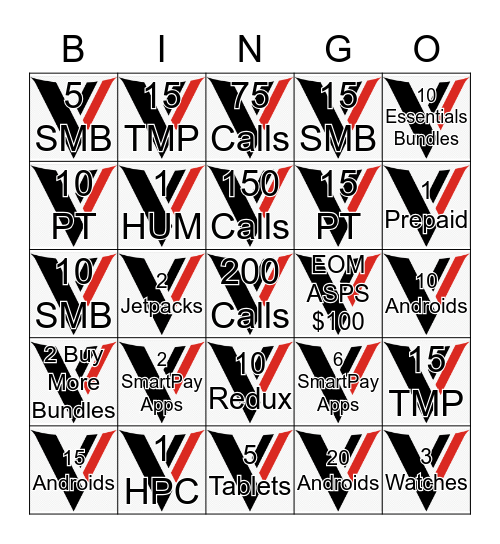 February 2020 Bingo Card