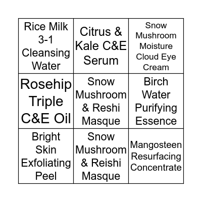 Trinity Salon & Spa Bingo Card