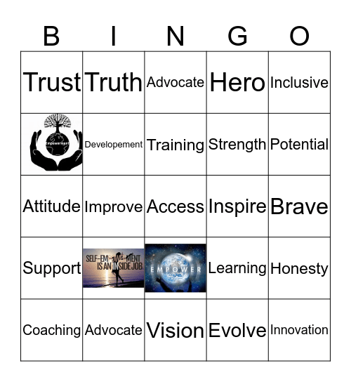 Empowerment bingo Card