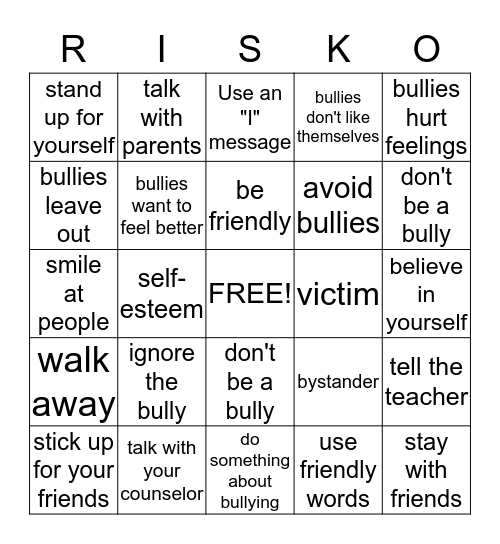 RISKO Bingo Card