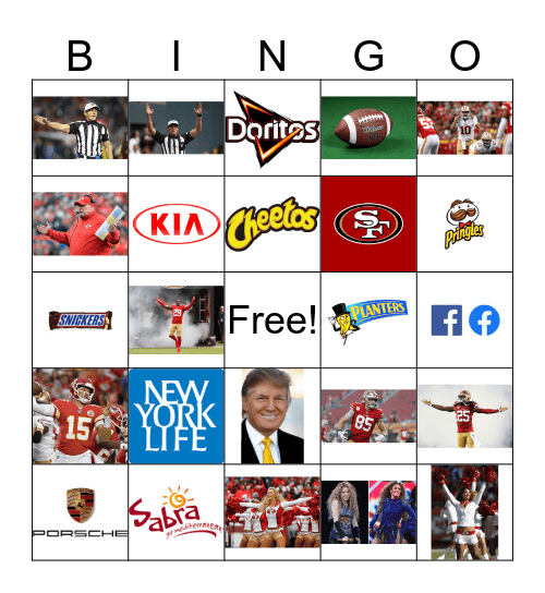 Super Bowl 2020 Party Bingo Card
