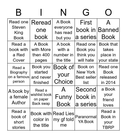 Brandi's Reading Bingo Card