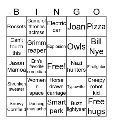Super Bowl 2020 Bingo Card