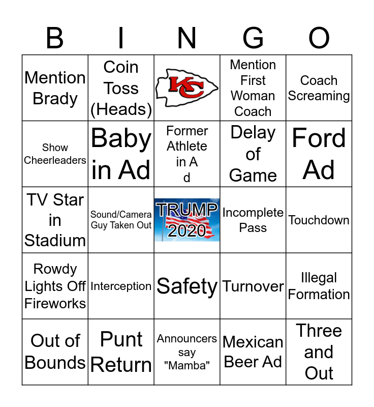 Roufs Super Bowl LIV Bingo Card