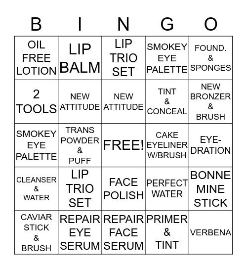 FLAWLESS BINGO  Bingo Card