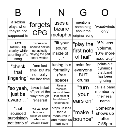 LSJUMB Bingo: The Rise of Redvest Bingo Card