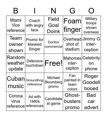 Untitle Bingo Card