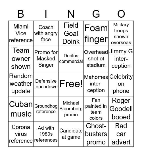 Untitle Bingo Card