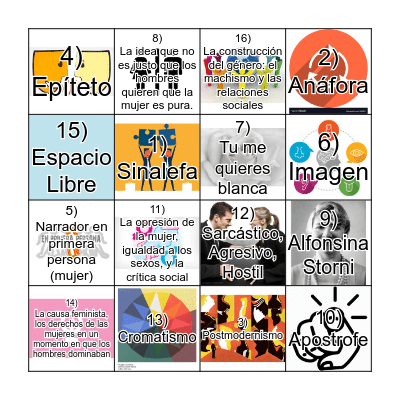 Tu me quieres blanca lotería Bingo Card
