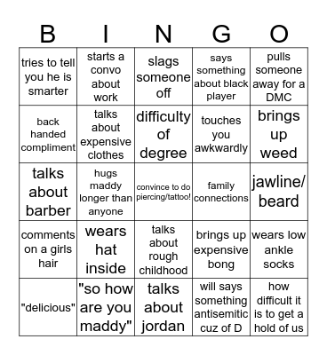 SUPERBOWL BINGOOOO Bingo Card