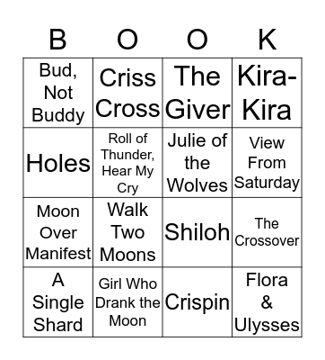 NEWBERY BINGO Card