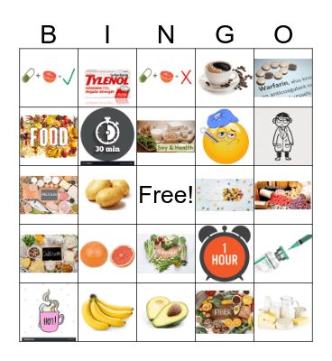 Food: Friend or Foe? Bingo Card