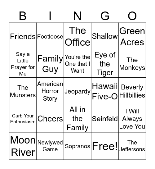 ROUND 1 Bingo Card