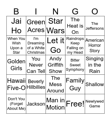 Round 2 Bingo Card