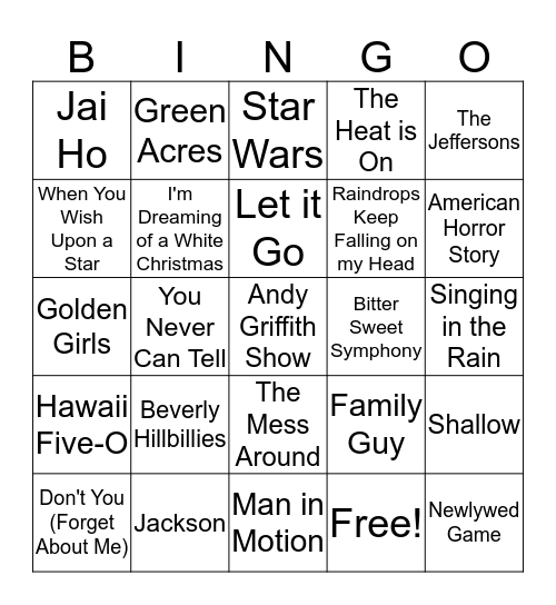 Round 2 Bingo Card