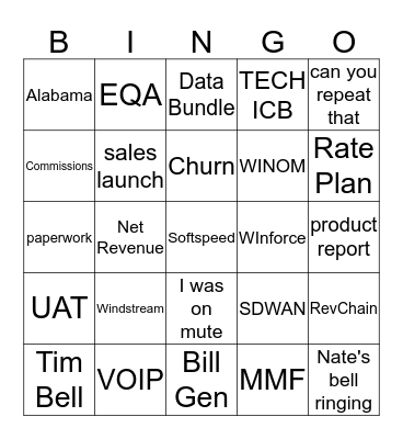 Round 2 Bingo Card