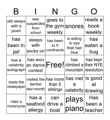 Swapcard Bingo Card