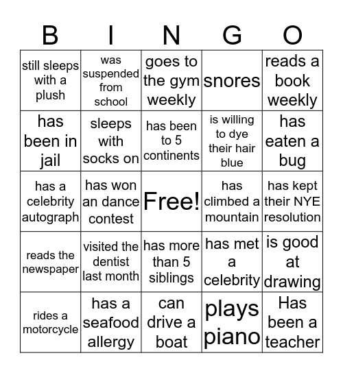 Swapcard Bingo Card