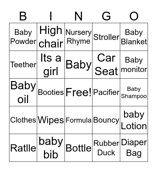 Baby Cullom's Bingo Card