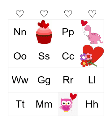 Valentines Bingo Card