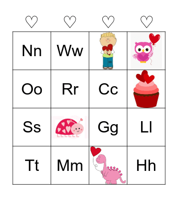 ♡Valentines Letter Bingo♡ Bingo Card