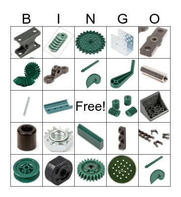 VEX PARTS BINGO Card