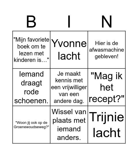 Woordenschat Winter Bin(go) Bingo Card