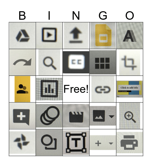 Google Slides Bingo Card