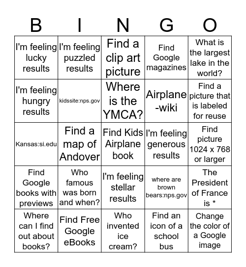 Google Search Made Simple Bingo Card