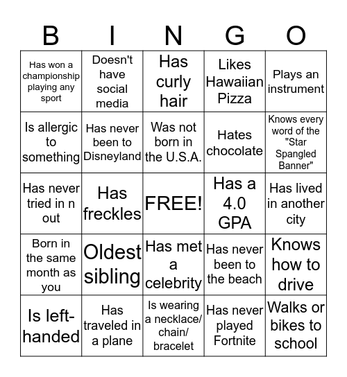 Circulos Bingo Card