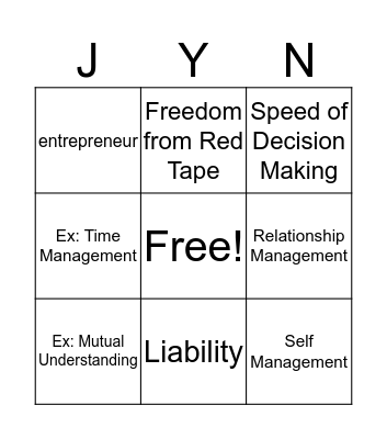 C H A P T E R  1 Bingo Card