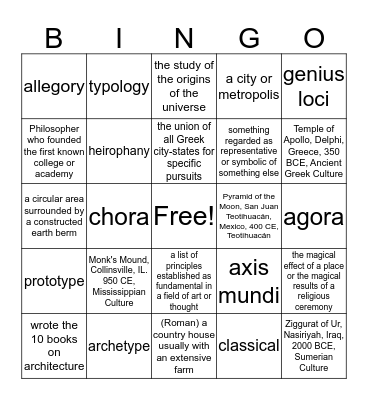 Bingo Card