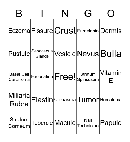 Chapter 7 Bingo Card