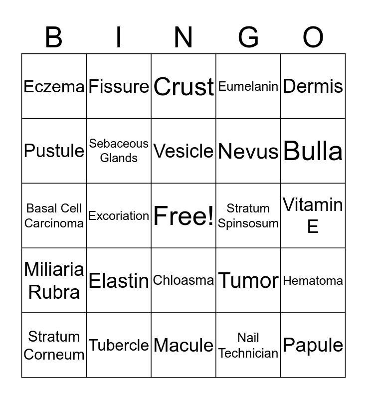 Chapter 7 Bingo Card