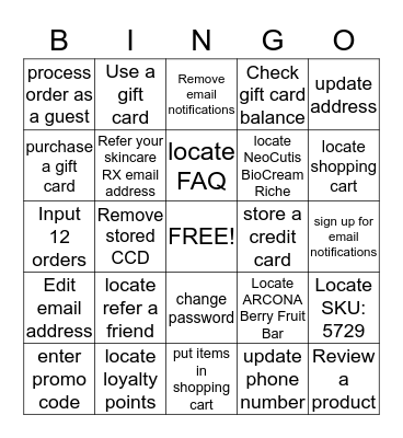 Bingo Card