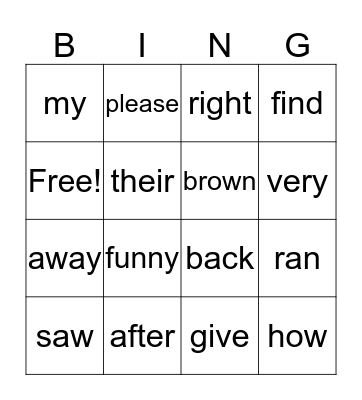 Coltin 2-3-20 Bingo Card