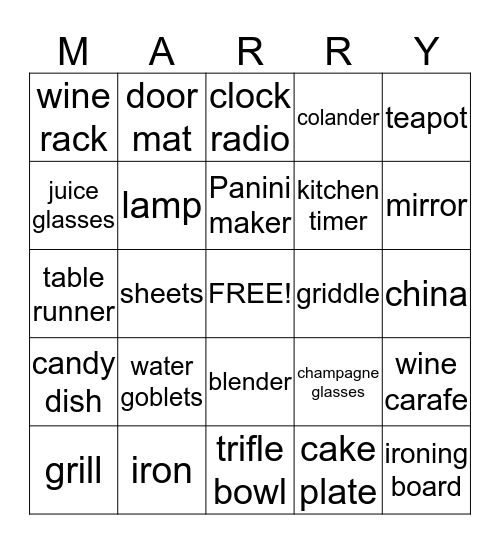 Ella & John Bingo Card