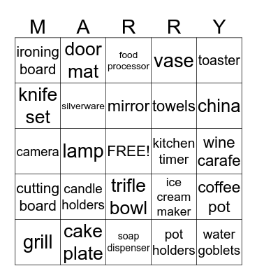 Ella & John Bingo Card