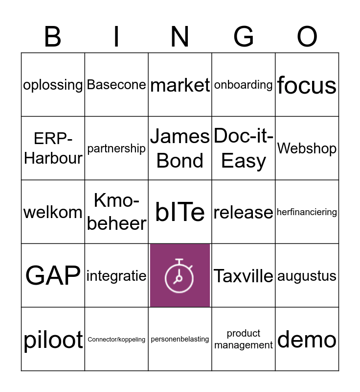 Product Management- Bingo! Bingo Card