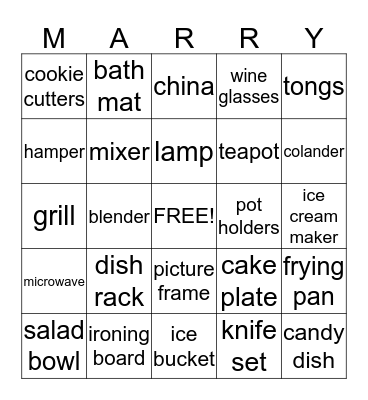 Ella & John Bingo Card