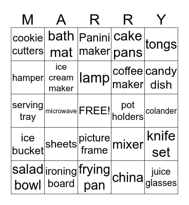 Ella & John Bingo Card