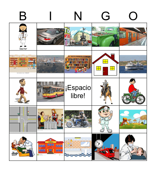 Places Bingo Card