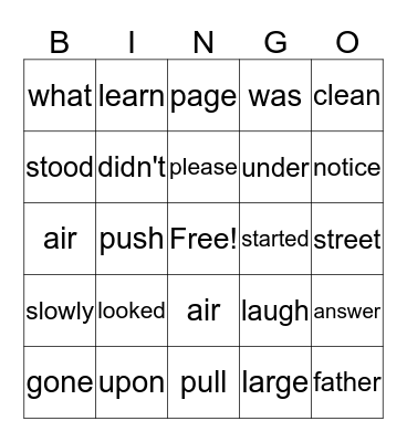 WWW Bingo Card