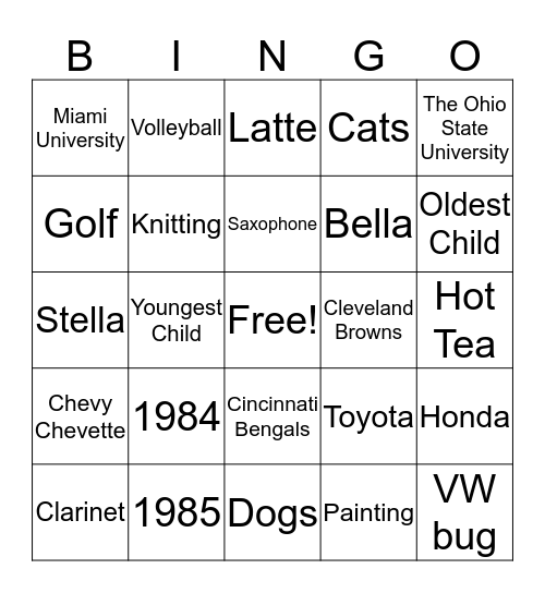 Molly Bingo Card