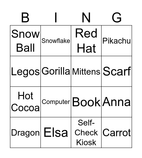 Winterfest Bingo from the Library! Look for these items around Winterfest—or at the Library!Complete four in a row to win a prize!  Just bring your bingo sheet to the library during our regular open hours any time in February to claim your prize. We’re Bingo Card