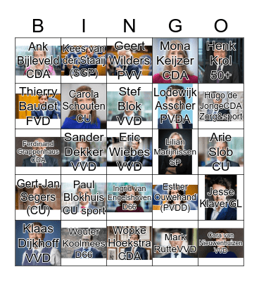 Politici bingo Card