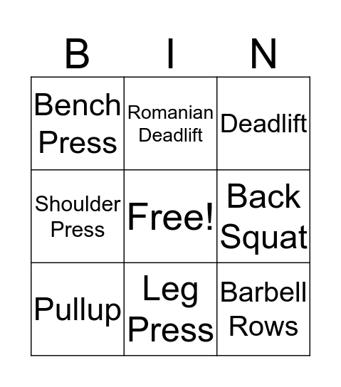 Chapter 15 Bingo Card