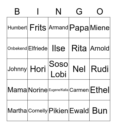 Bakaman fu Jacob en Rosa Bingo Card